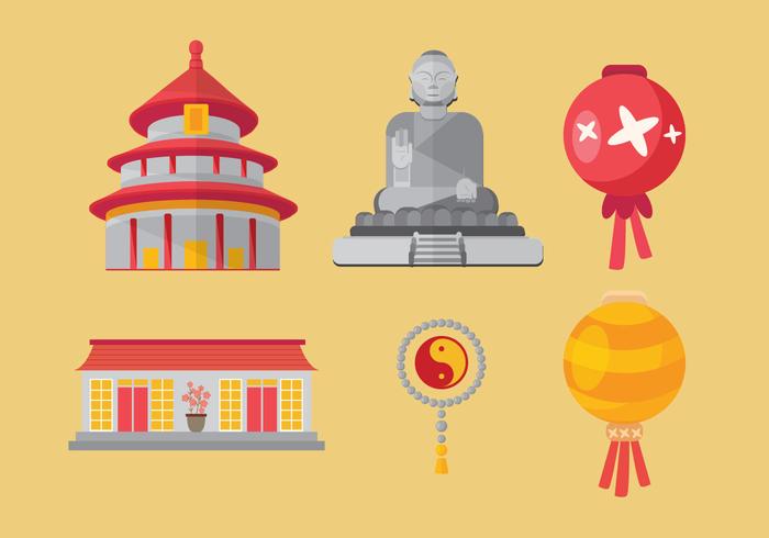 Chinese Town Vector