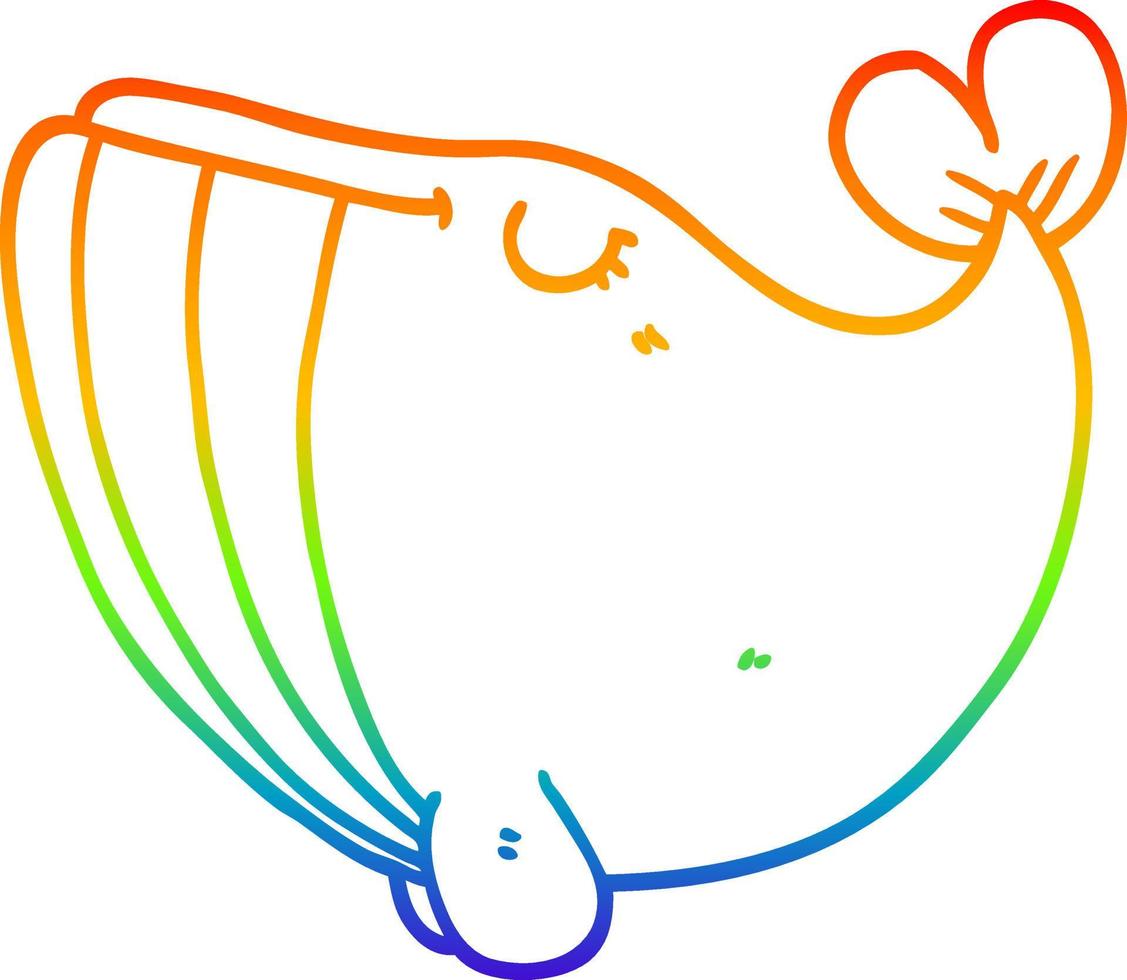 arc en ciel gradient ligne dessin dessin animé baleine vecteur