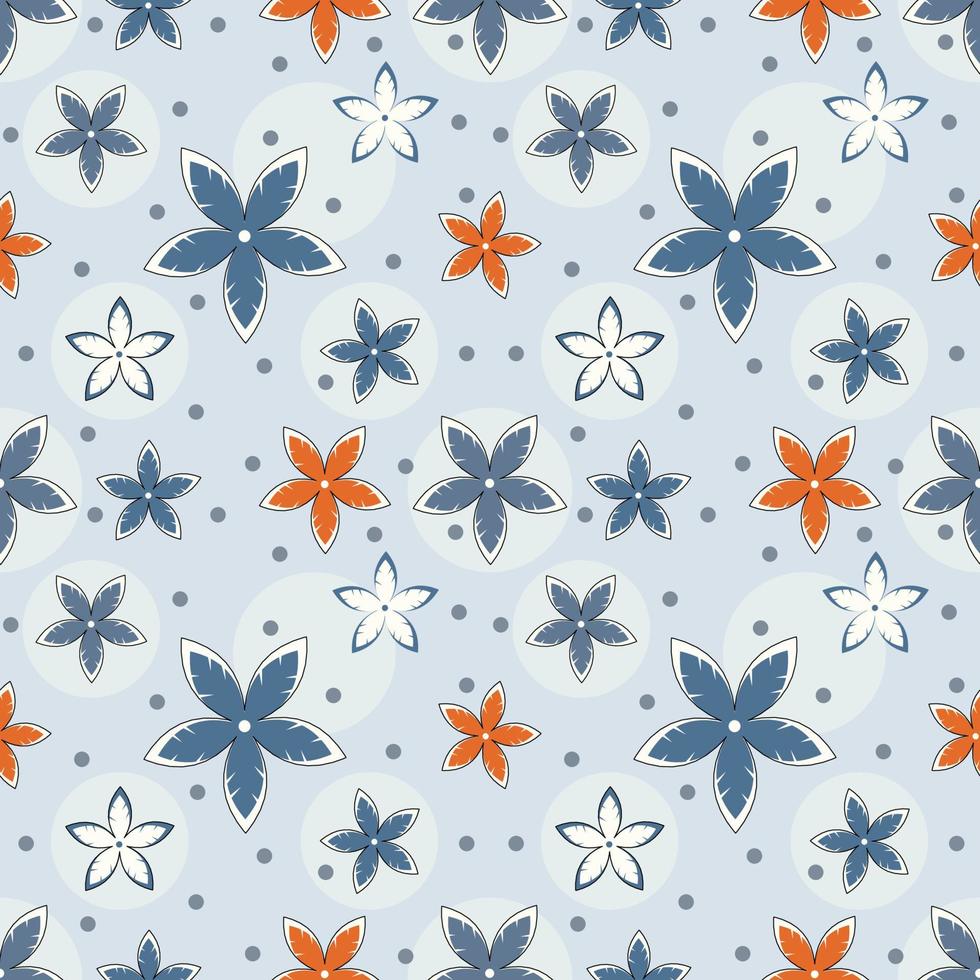 motif floral sans couture avec des fleurs de fleurs. conception de vecteur isolé sur fond pastel