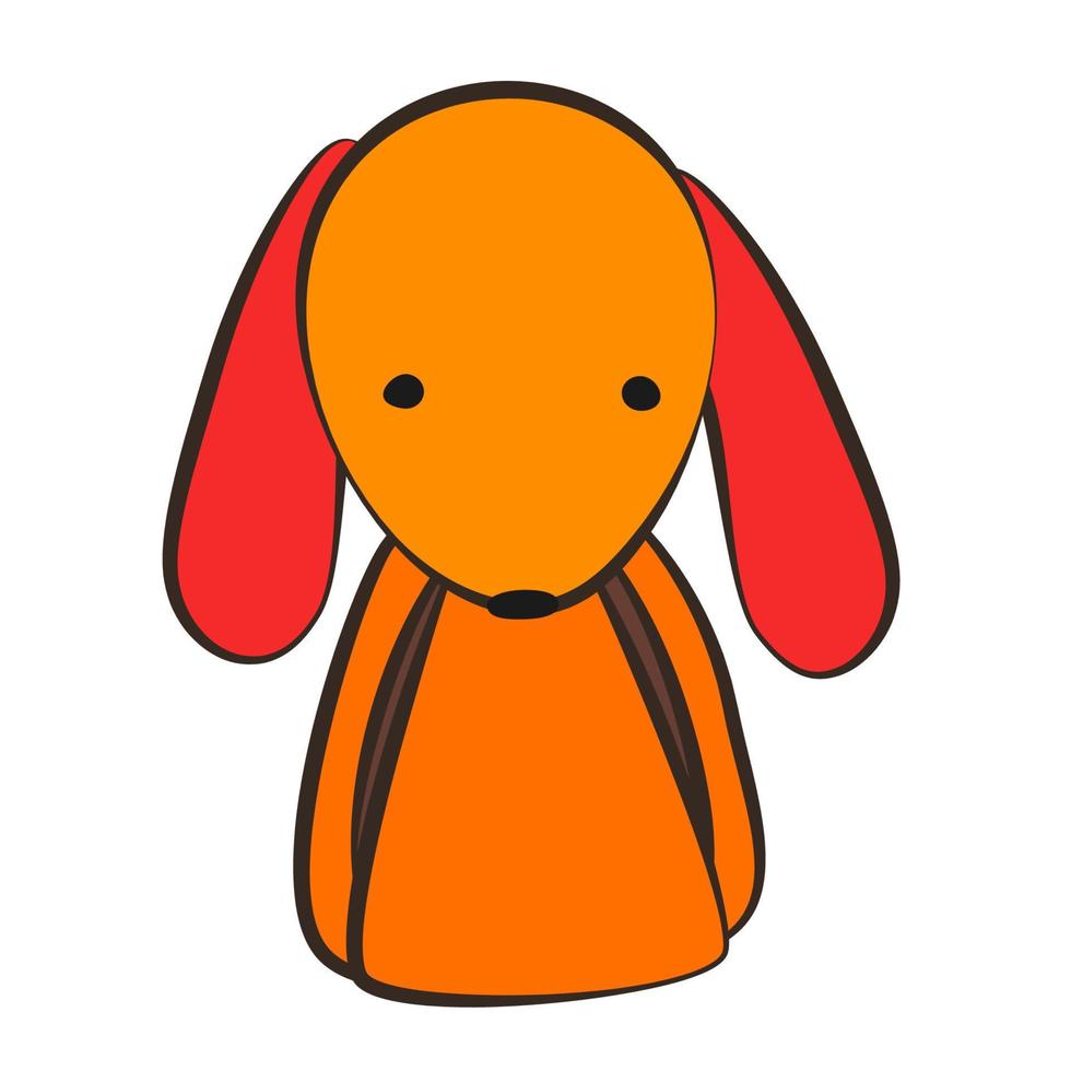 chiot, icône, style de dessin pour enfants. vecteur