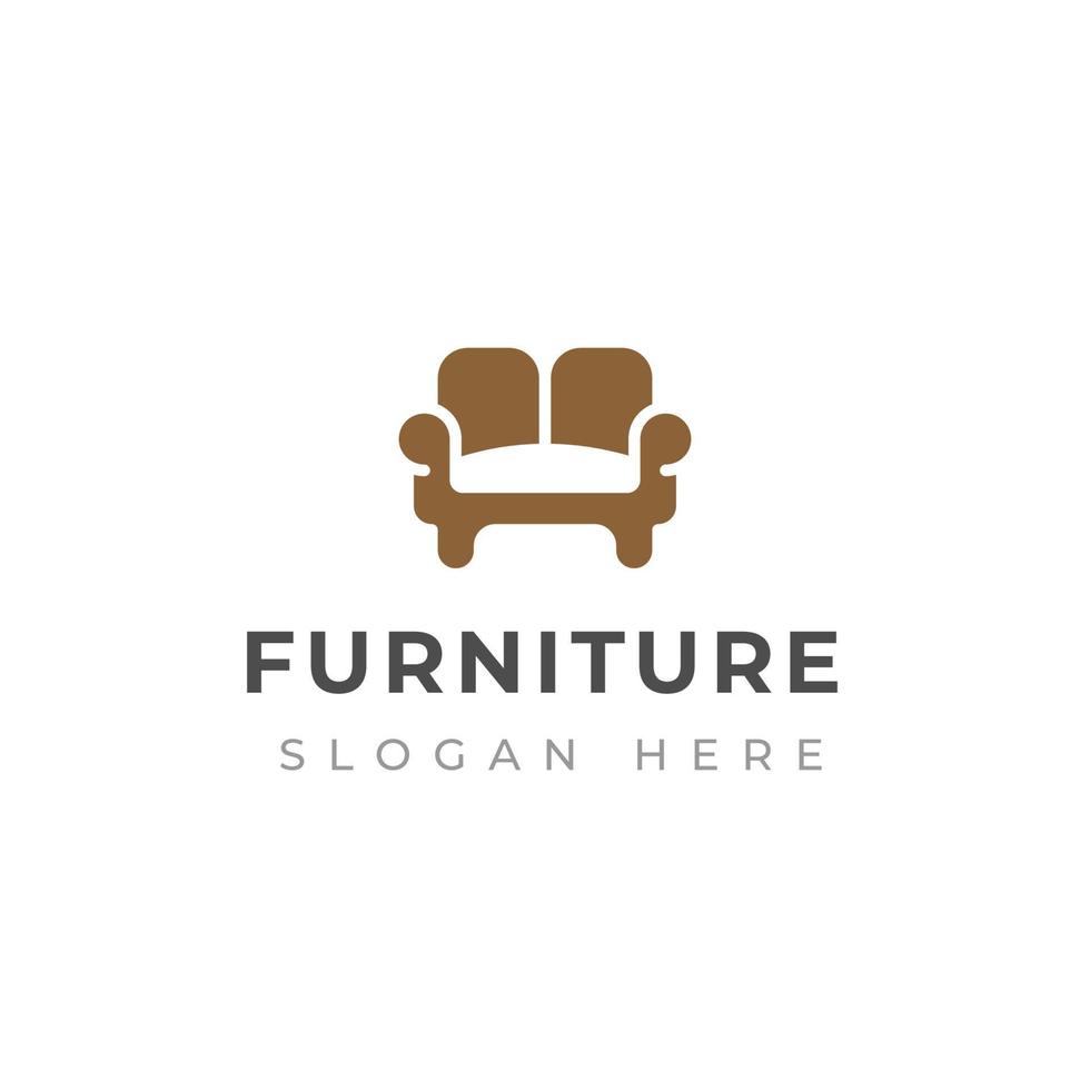 modèle de conception de logo de meubles créatifs. création de logo de canapé vecteur