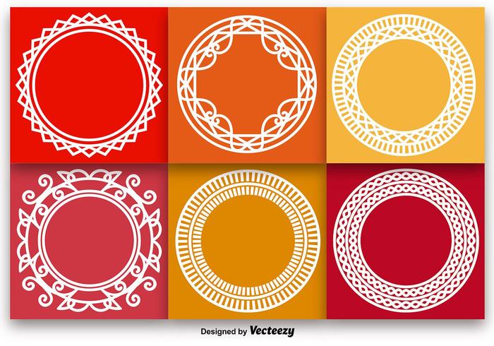 Vecteurs de monogrammes de contours blancs vecteur