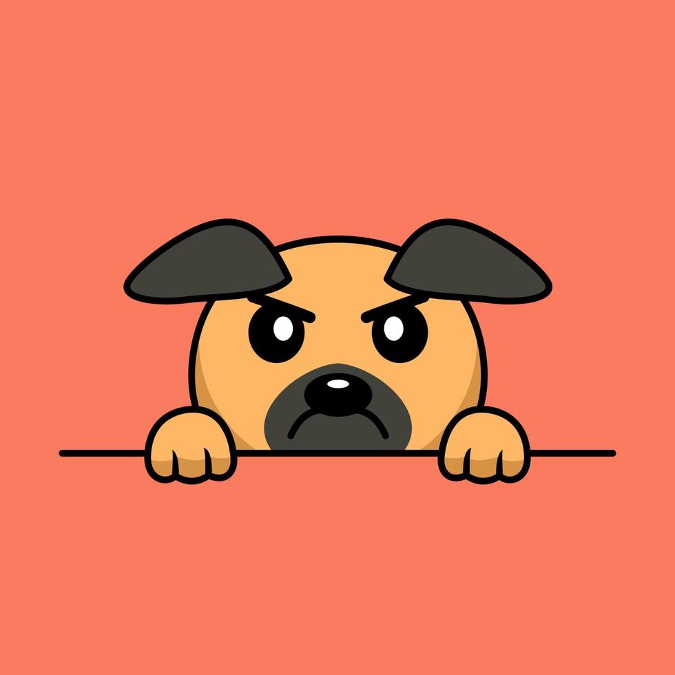illustration vectorielle premium de chien mignon furtivement vecteur