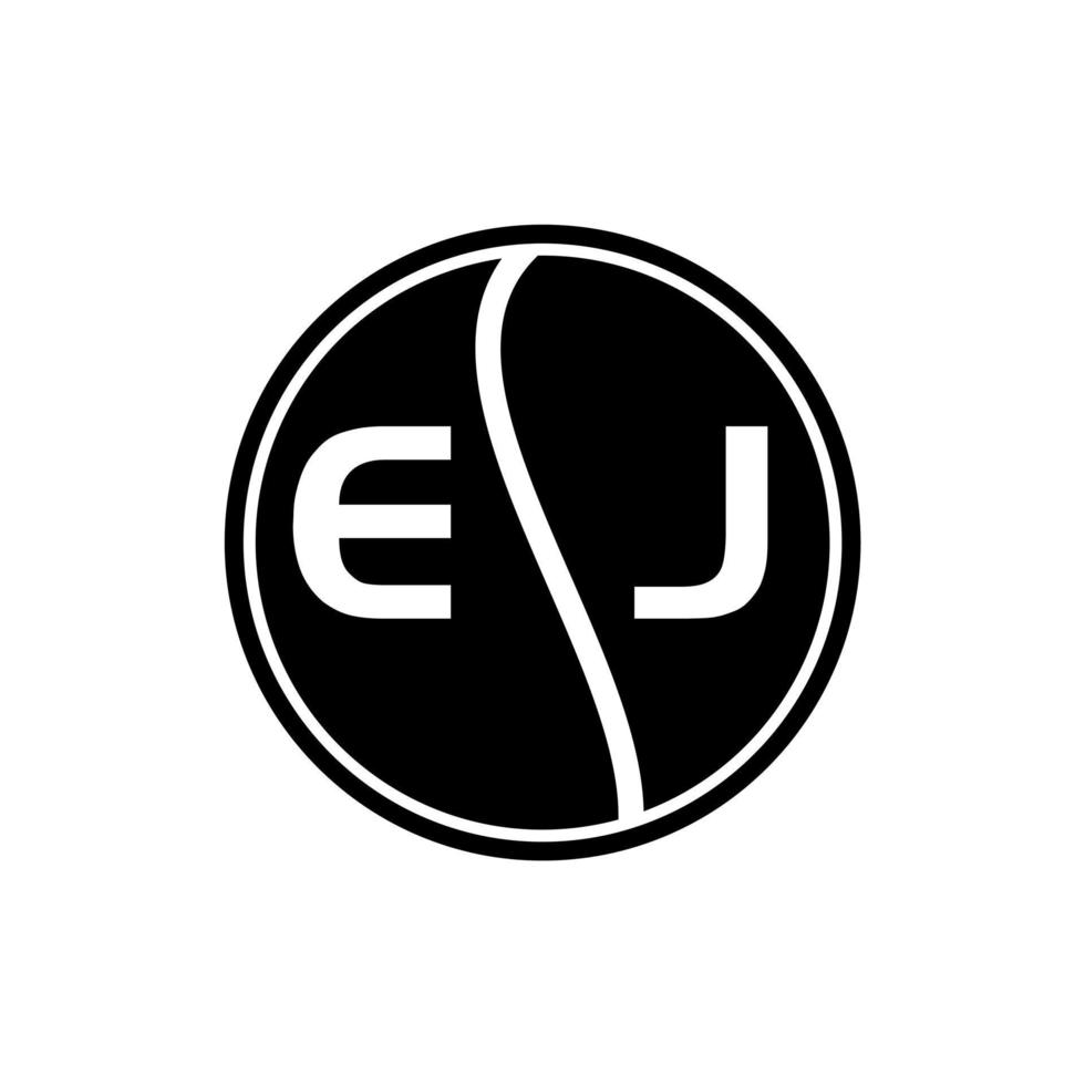 concept de logo de lettre de cercle créatif ej. conception de lettre ej. vecteur