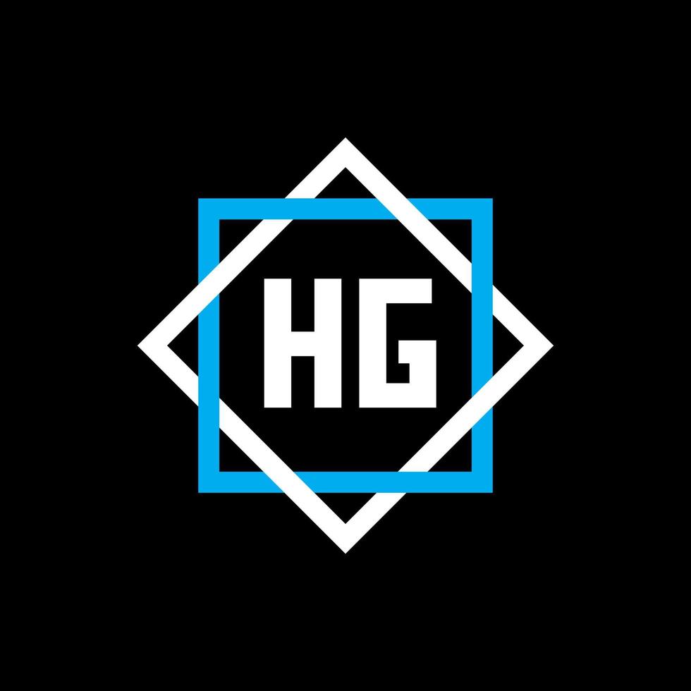 hg concept de logo de lettre de cercle créatif. conception de lettre hg. vecteur