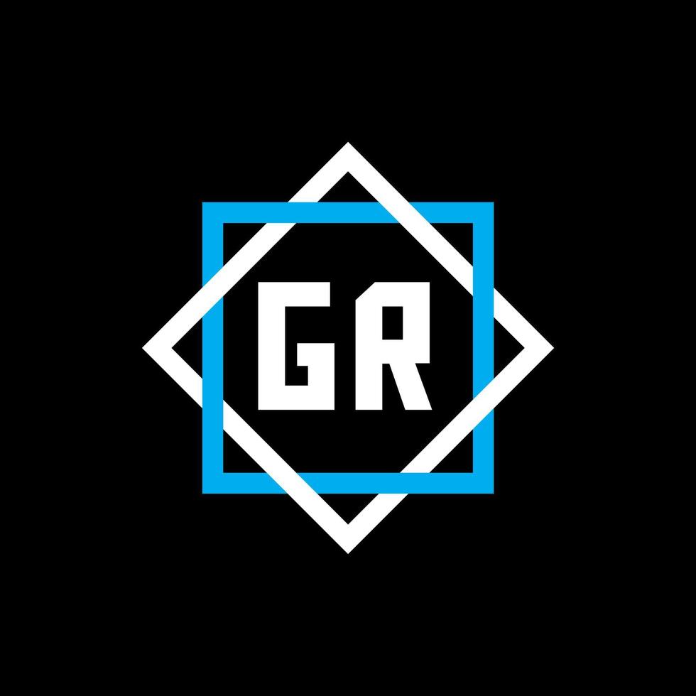 concept de logo de lettre de cercle créatif gr. conception de lettre gr. vecteur