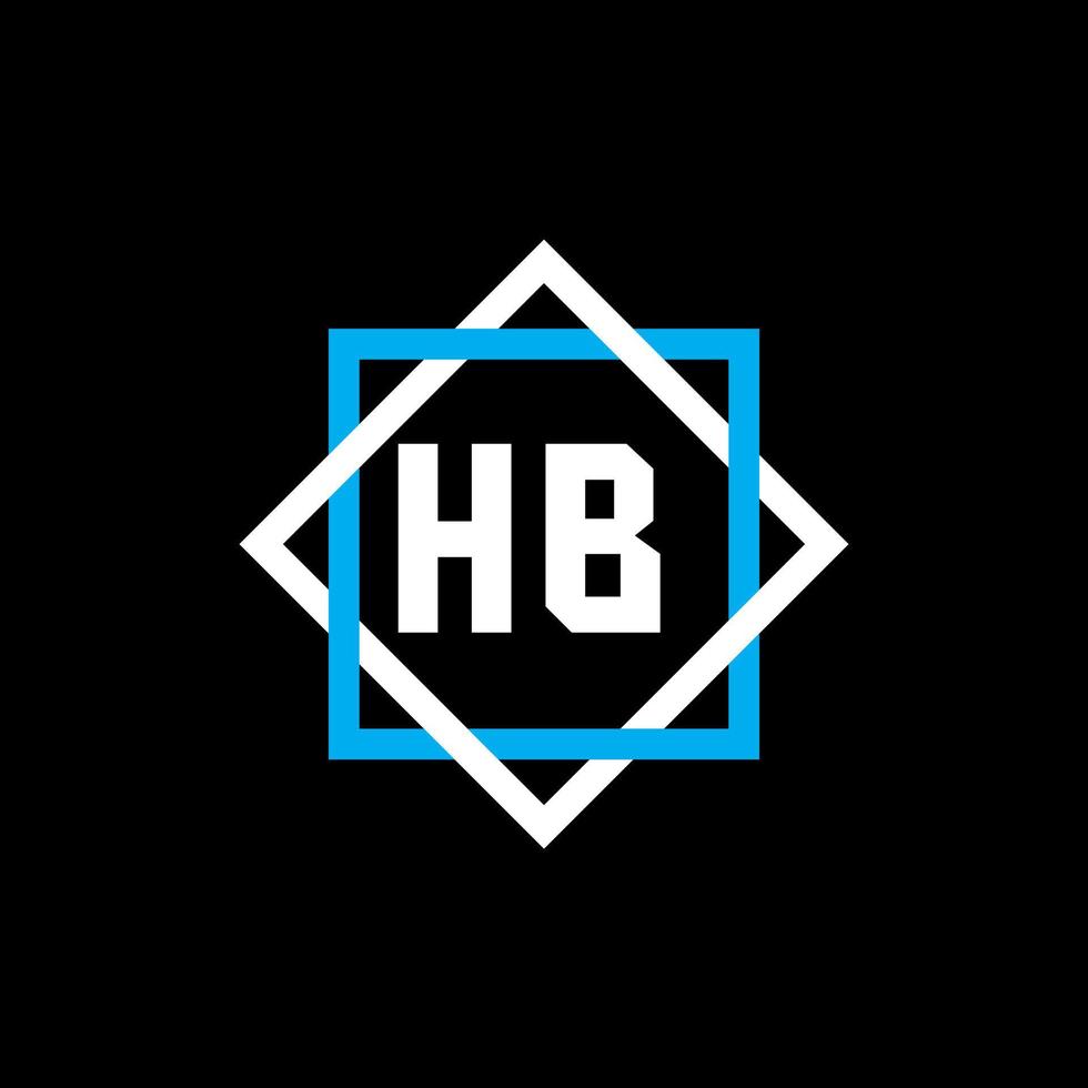 concept de logo de lettre de cercle créatif hb. conception de lettre hb. vecteur