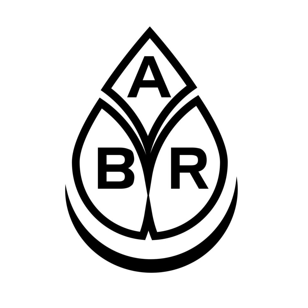 concept de logo de lettre de cercle créatif abr. conception de lettre abr. vecteur