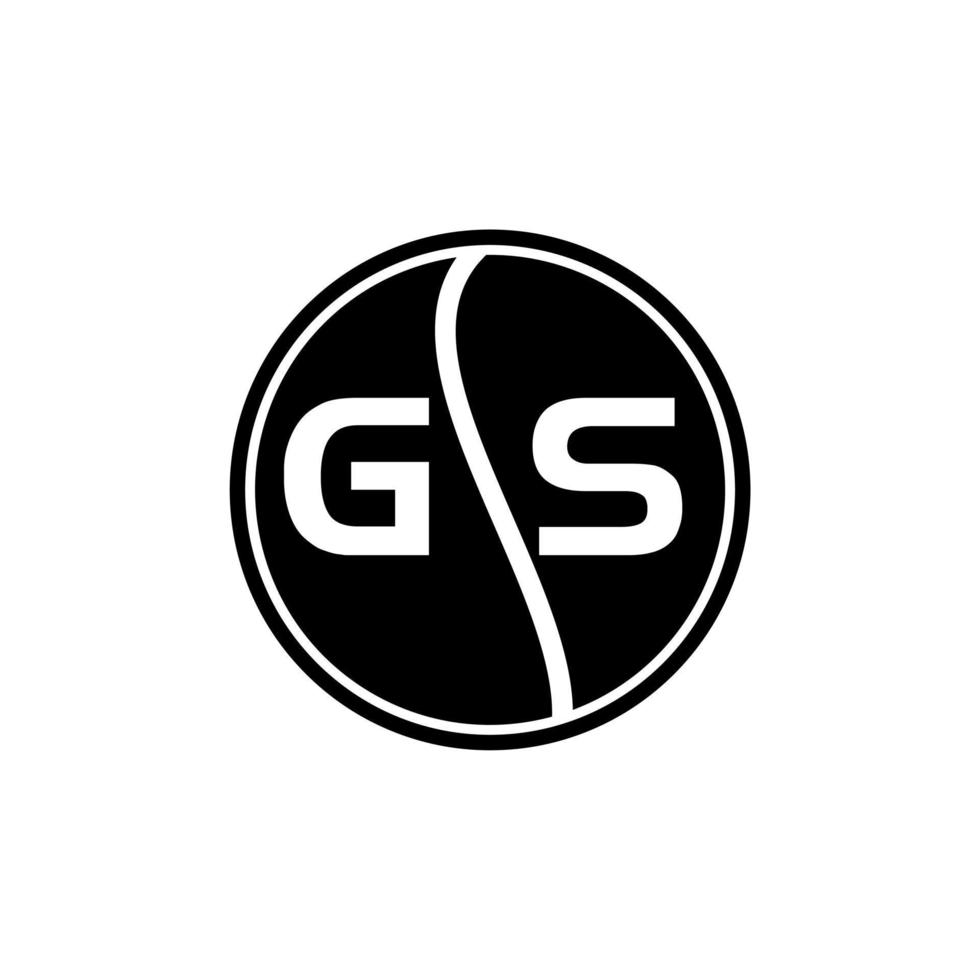 concept de logo de lettre de cercle créatif gs. conception de lettre gs. vecteur