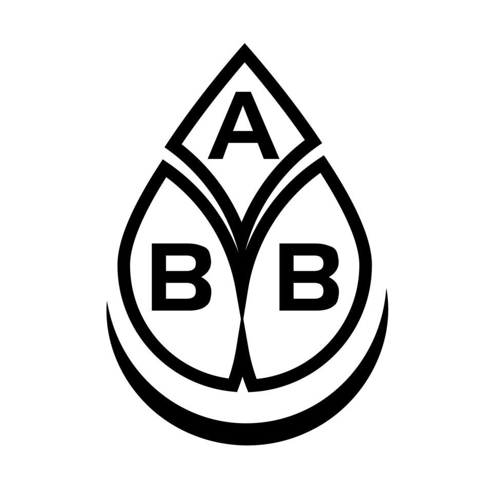 concept de logo de lettre de cercle créatif abb. conception de lettre abb. vecteur