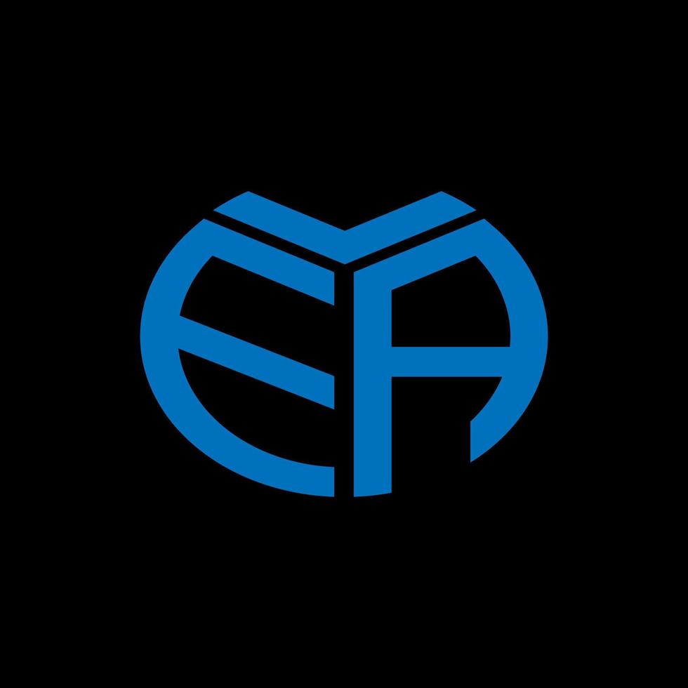 concept de logo de lettre de cercle créatif ea. conception de lettre ea. vecteur