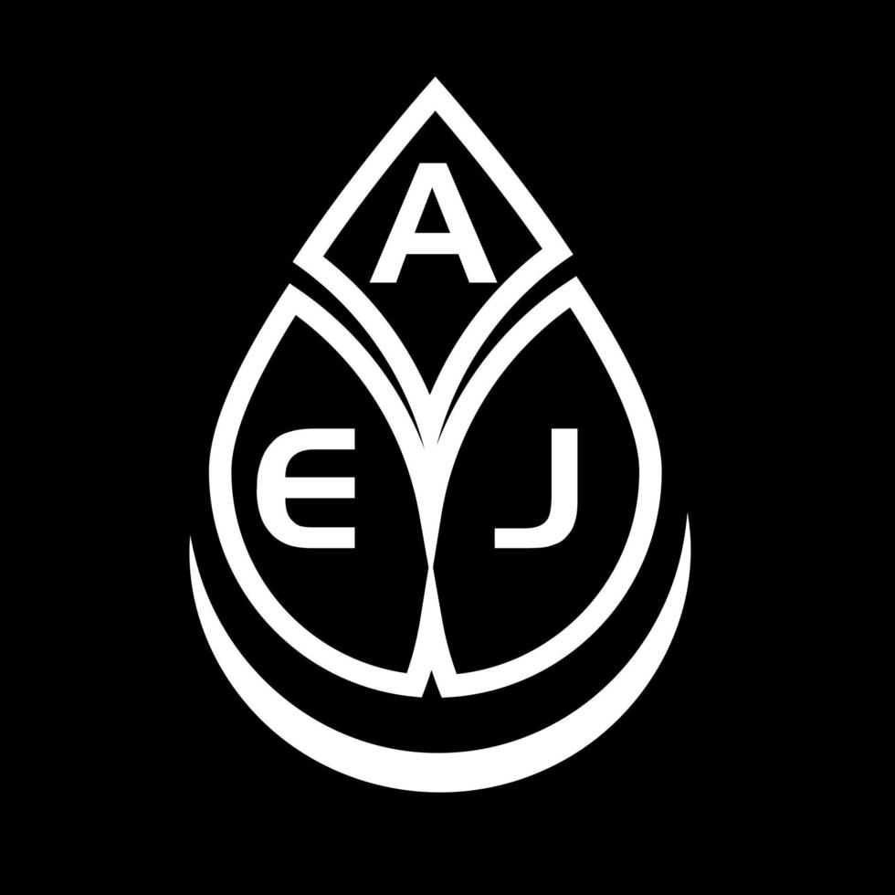 concept de logo de lettre de cercle créatif aej. conception de lettre aej. vecteur