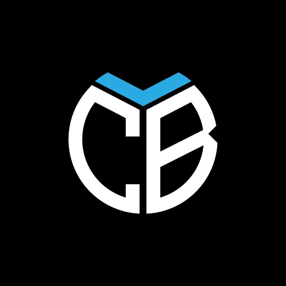 concept de logo de lettre de cercle créatif cb. conception de lettre cb. vecteur