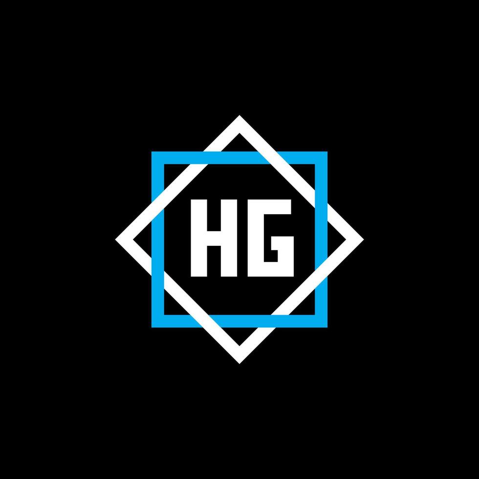 hg concept de logo de lettre de cercle créatif. conception de lettre hg. vecteur