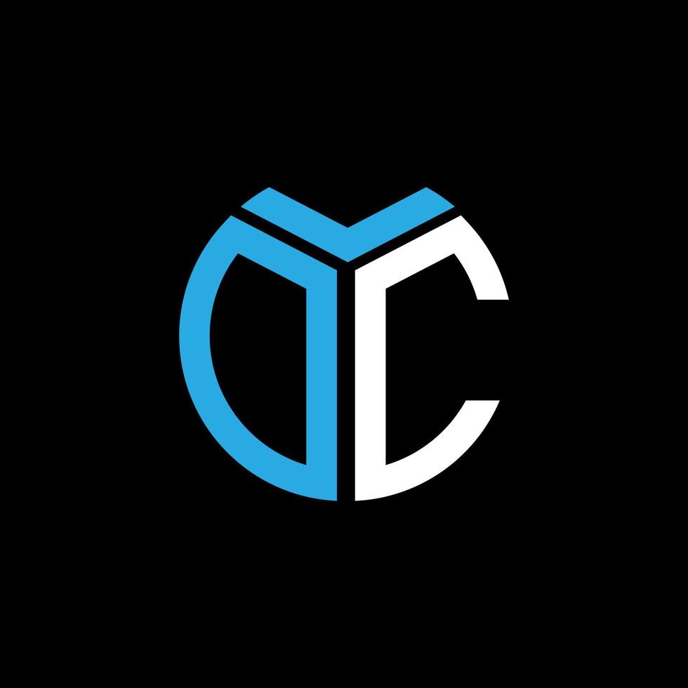 concept de logo de lettre de cercle créatif dc. conception de lettre dc. vecteur