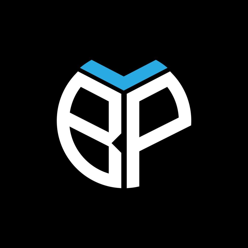 concept de logo de lettre de cercle créatif bp. conception de lettre bp. vecteur