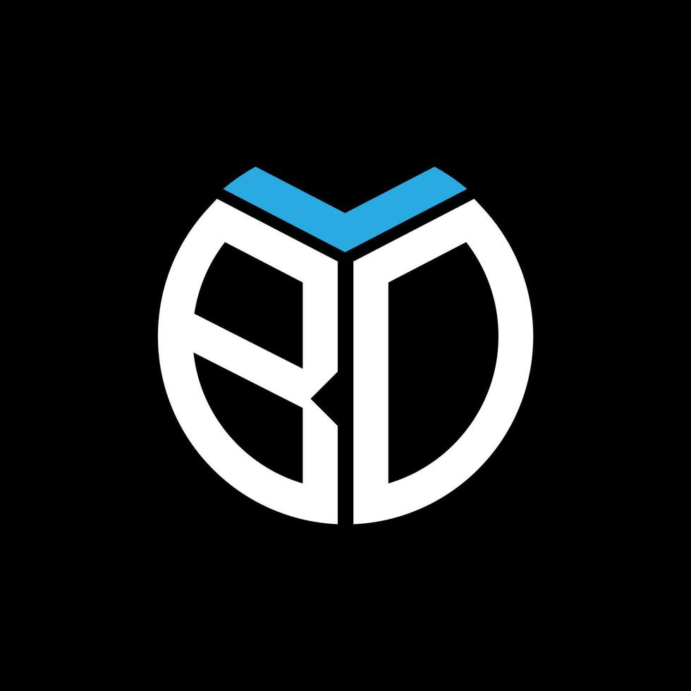 concept de logo de lettre de cercle créatif bd. conception de lettre bd. vecteur
