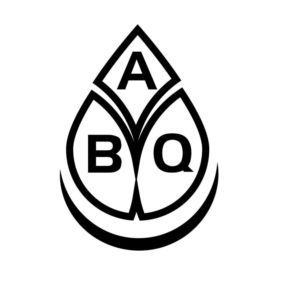 concept de logo de lettre de cercle créatif abq. conception de lettre abq. vecteur