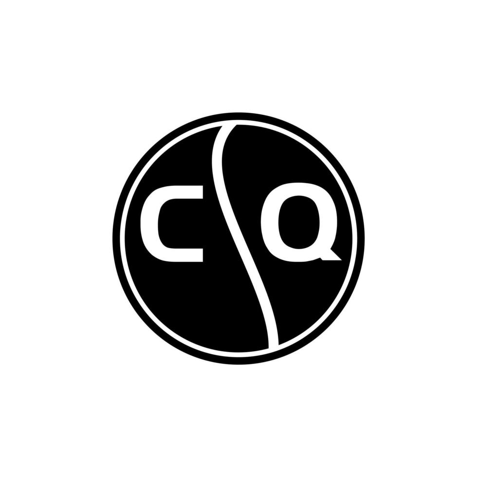 concept de logo de lettre de cercle créatif cq. conception de lettre cq. vecteur