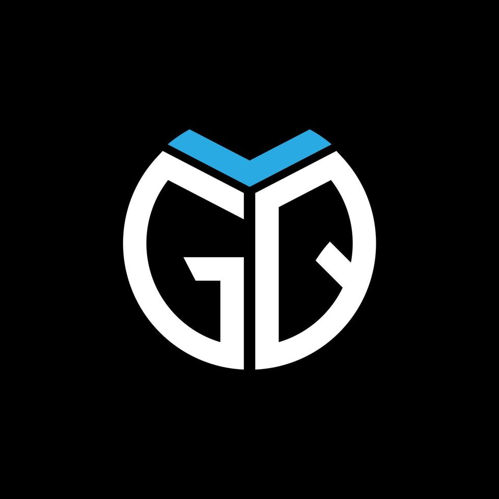 concept de logo de lettre de cercle créatif gq. conception de lettre gq. vecteur