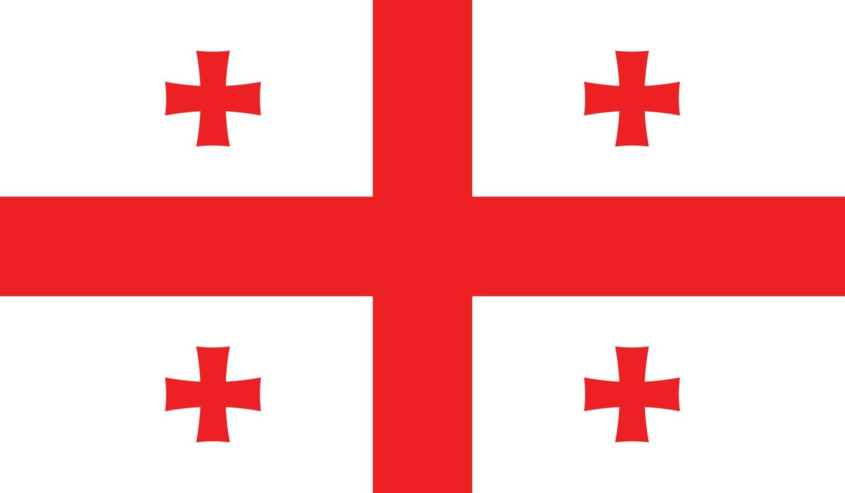 illustration vectorielle du drapeau de la géorgie. vecteur
