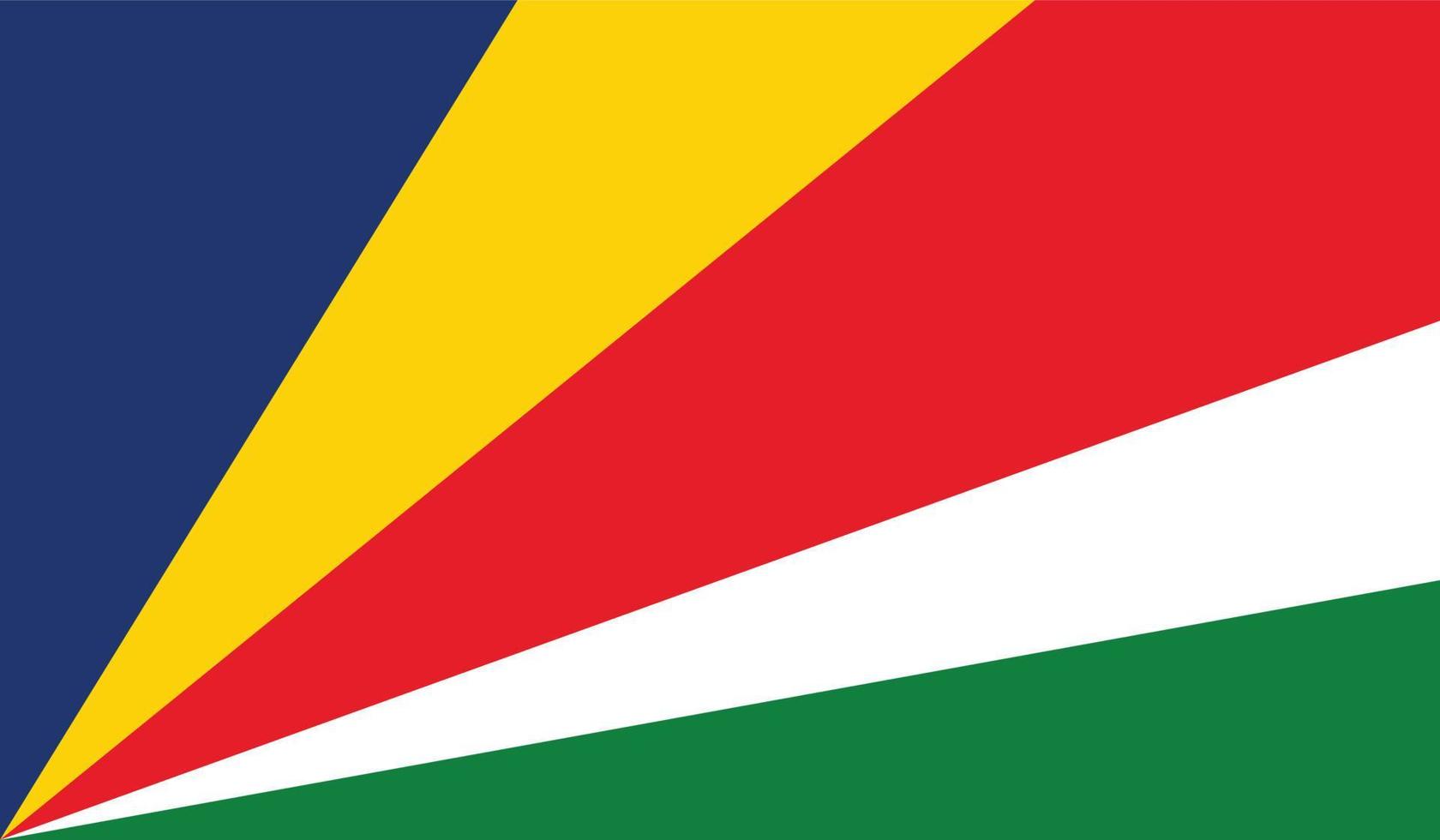 illustration vectorielle du drapeau des seychelles. vecteur