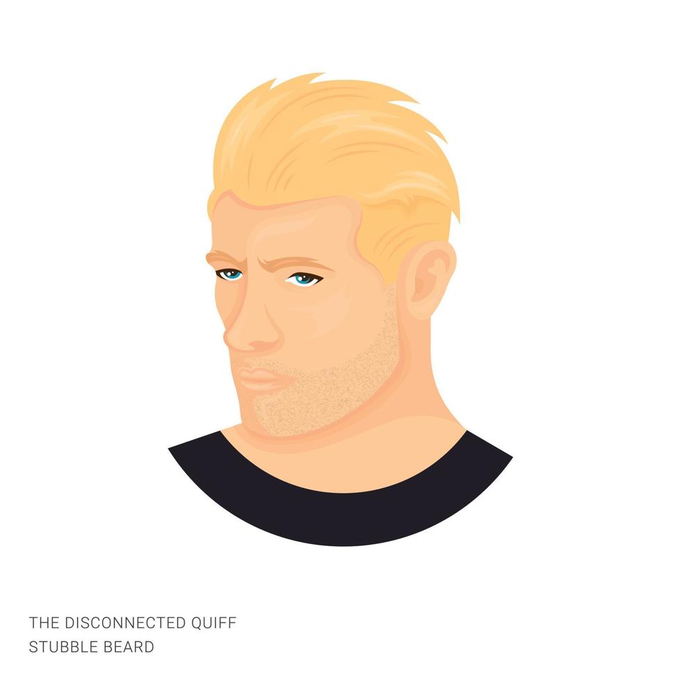 illustration de l'homme avec coupe de cheveux vecteur