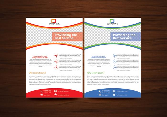 Brochure vectorielle flyer template vector