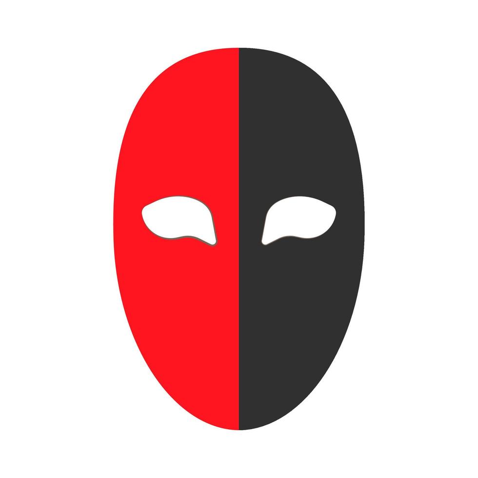 illustration de décoration de masque de carnaval icône de théâtre de mascarade rouge. fête de la fête vénitienne vecteur
