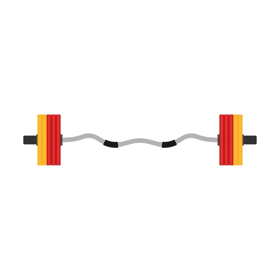 poids de forme physique d'exercice d'icône de vecteur de barbell. gymnase d'équipement de sport de musculation. entraînement musculaire fort