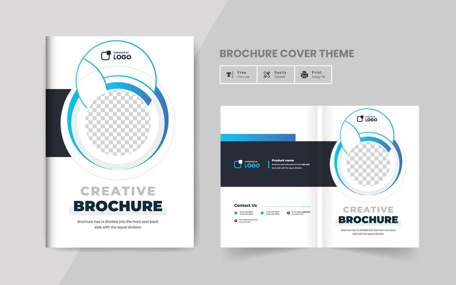 modèle de couverture de brochure d'entreprise. mise en page du thème de la conception de la couverture d'entreprise thème des pages créatives et modernes colorées abstraites vecteur