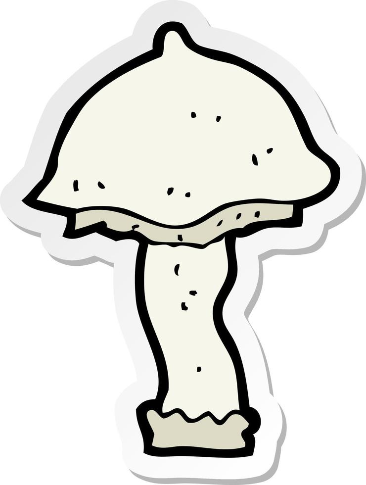 autocollant d'un champignon de dessin animé vecteur