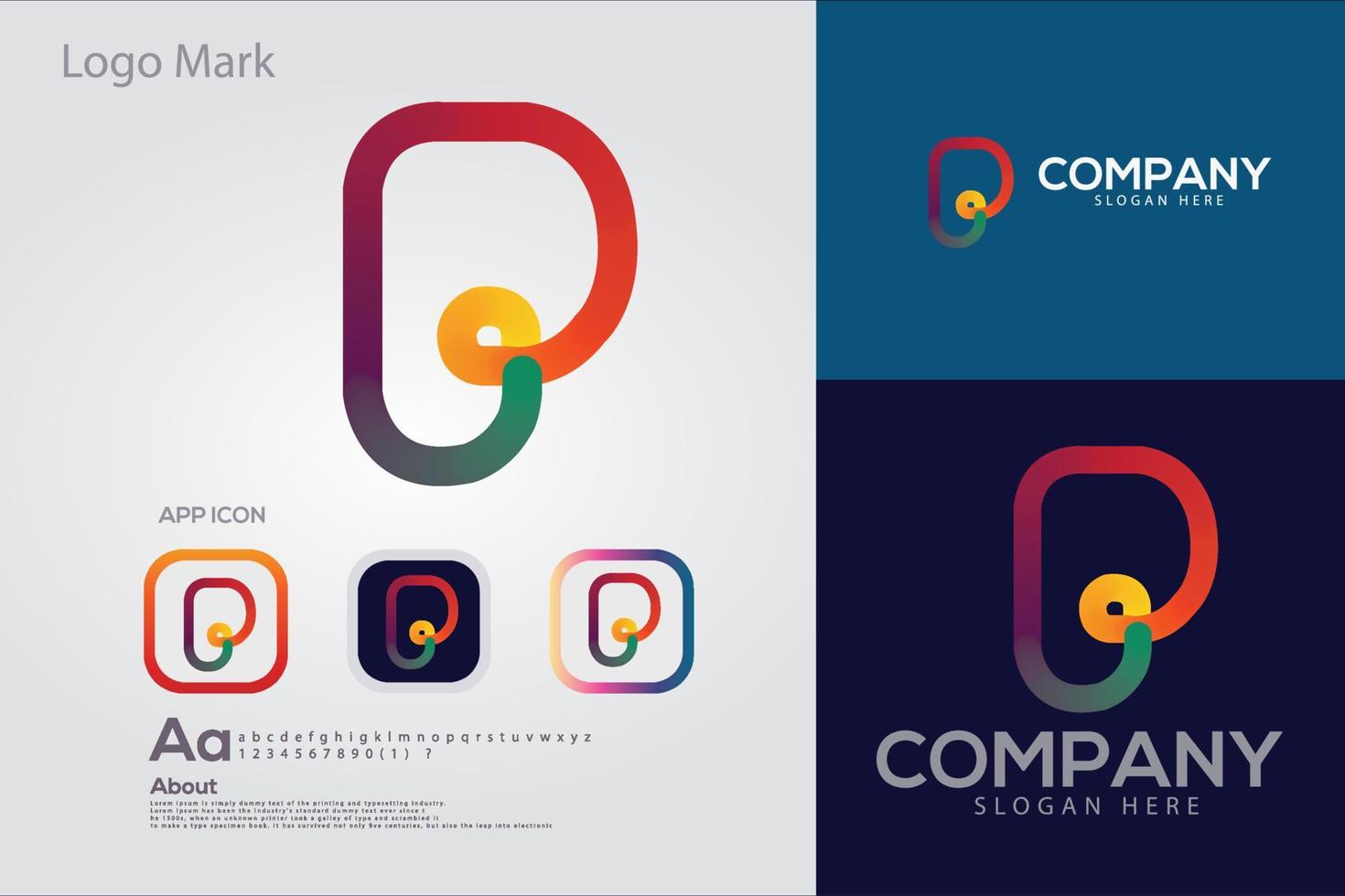 Éléments de modèle de conception d'icône de logo abstrait avec logo de lettre vecteur