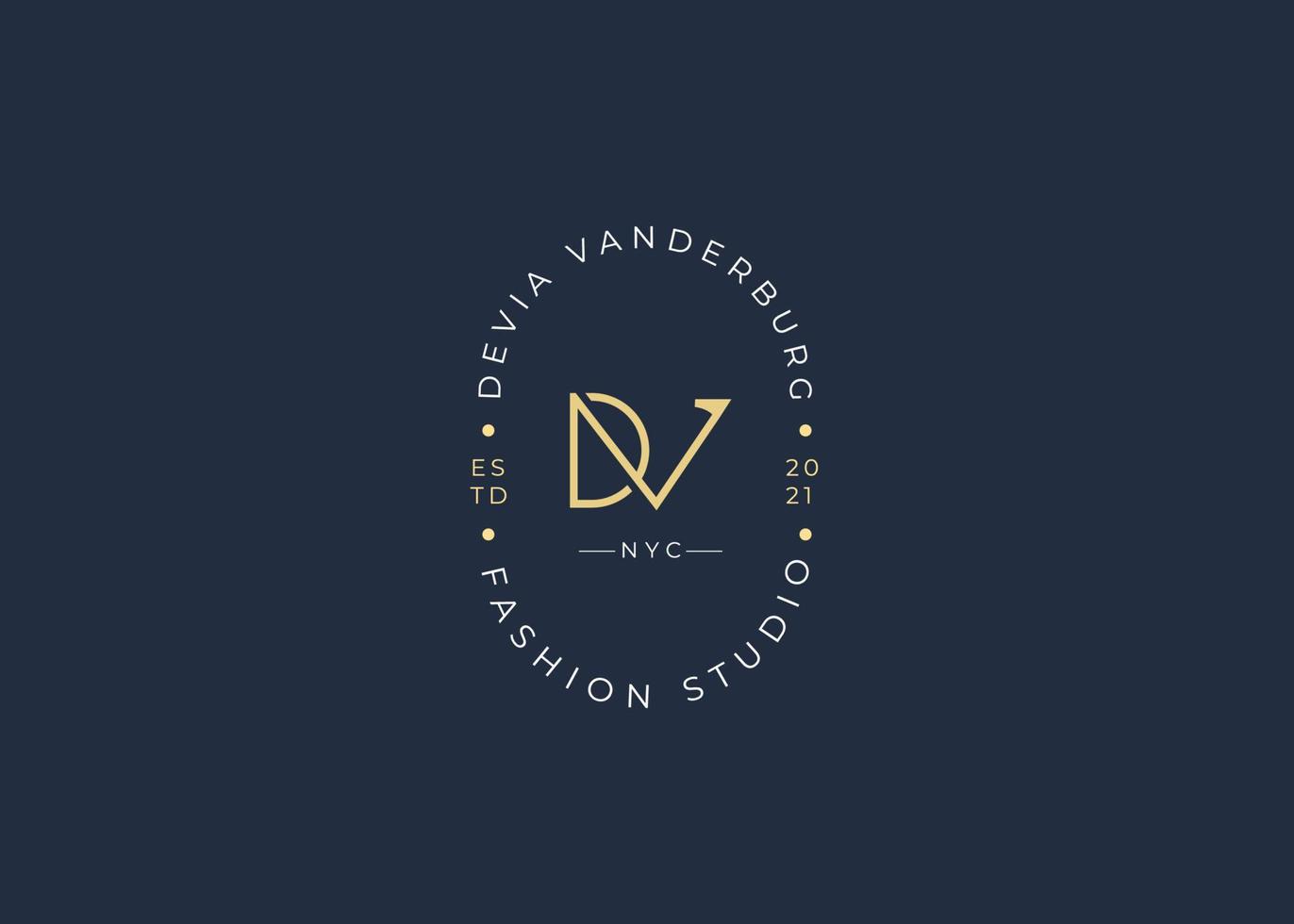 modèle de conception de logo de lettre dv initial minimaliste, style vintage, illustrations vectorielles vecteur
