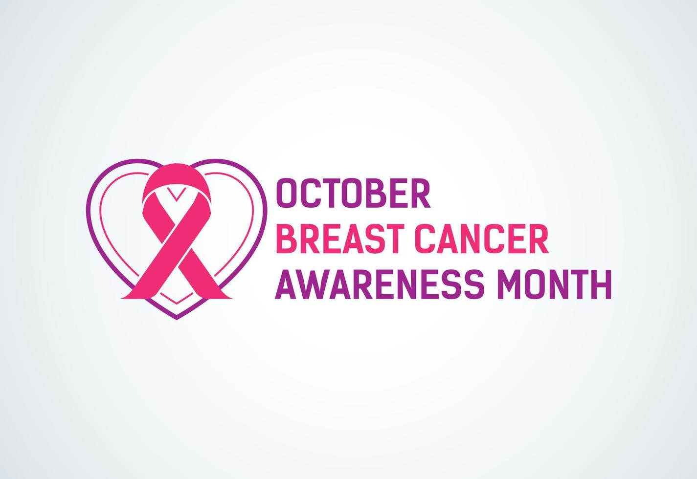 journée du cancer du sein. octobre est le mois de la sensibilisation au cancer du sein. illustration vectorielle vecteur