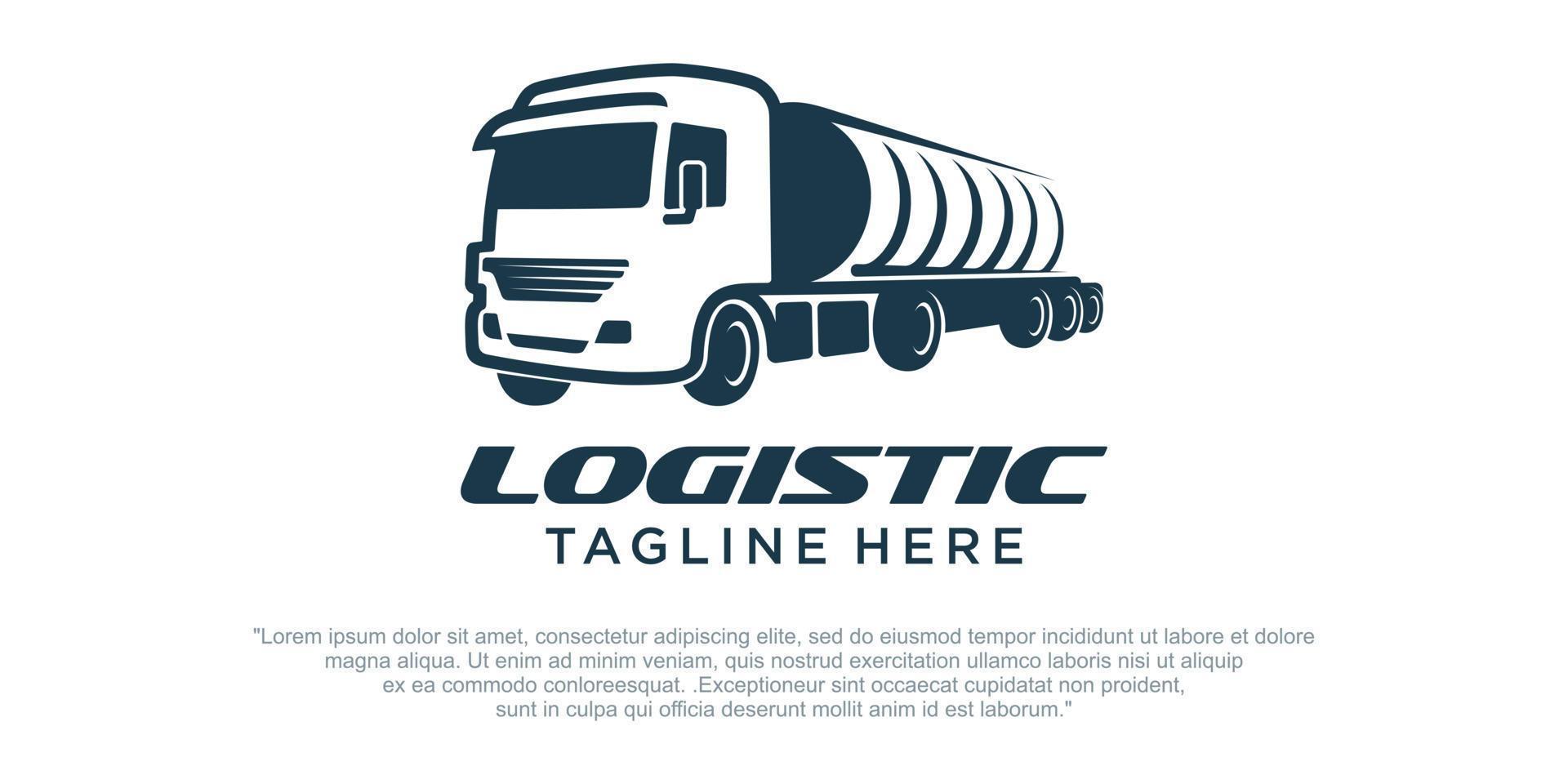 vecteur de conception de logo d'icône de camion, fret, livraison, logistique