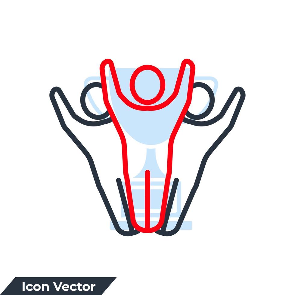 illustration vectorielle du logo de l'icône de l'équipe. modèle de symbole de personnes pour la collection de conception graphique et web vecteur