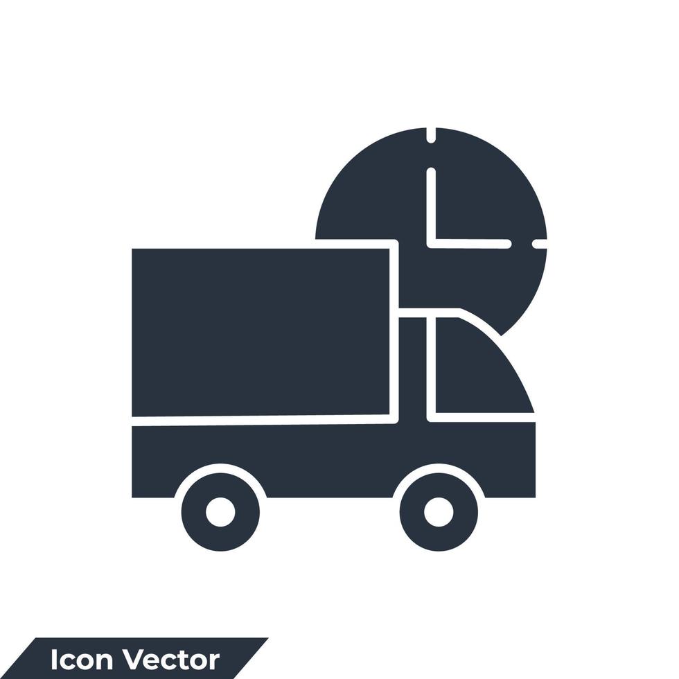 illustration vectorielle de logo d'icône d'expédition rapide. modèle de symbole de camion de livraison pour la collection de conception graphique et web vecteur