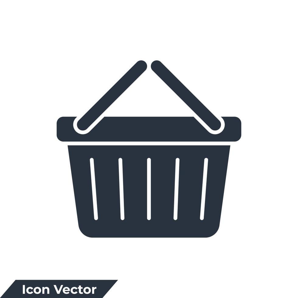 panier icône logo illustration vectorielle. modèle de symbole de panier d'achat pour la collection de conception graphique et web vecteur