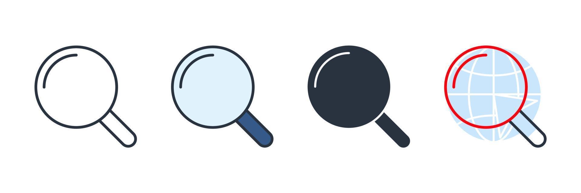 icône de recherche logo illustration vectorielle. modèle de symbole de loupe pour la collection de conception graphique et web vecteur