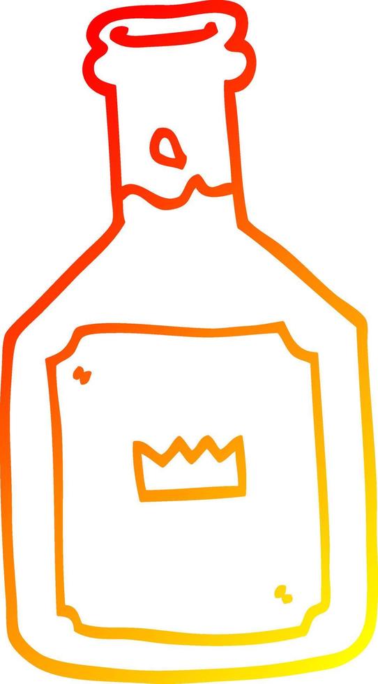 ligne de gradient chaud dessin dessin animé boisson alcoolisée vecteur