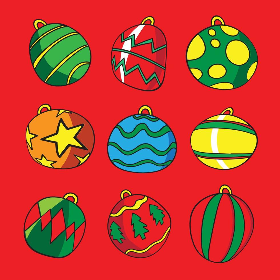 image vectorielle de paquet de boule de noël pour le concept de vacances ou de célébration vecteur