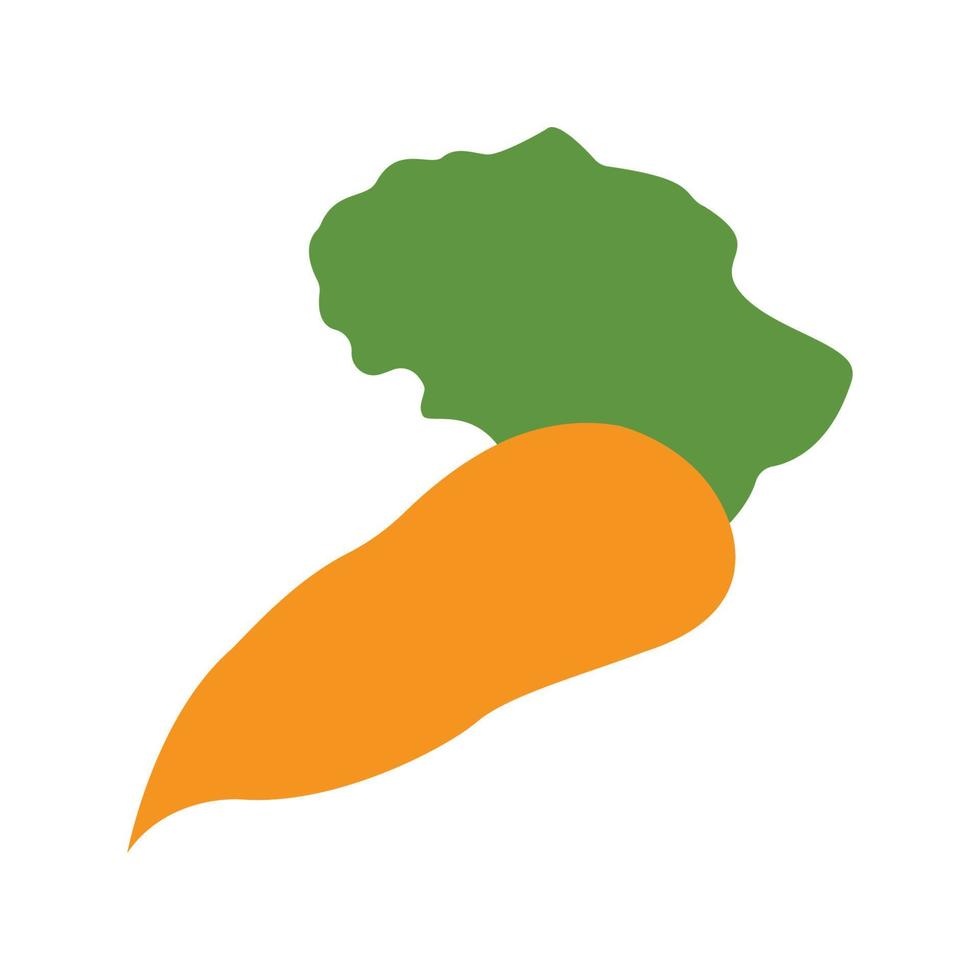 icône du design plat carotte avec illustration vectorielle vecteur