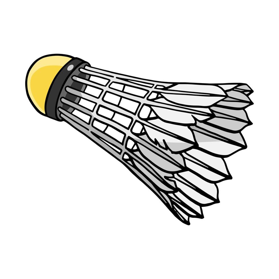 illustration vectorielle en couleur, volant de badminton vecteur