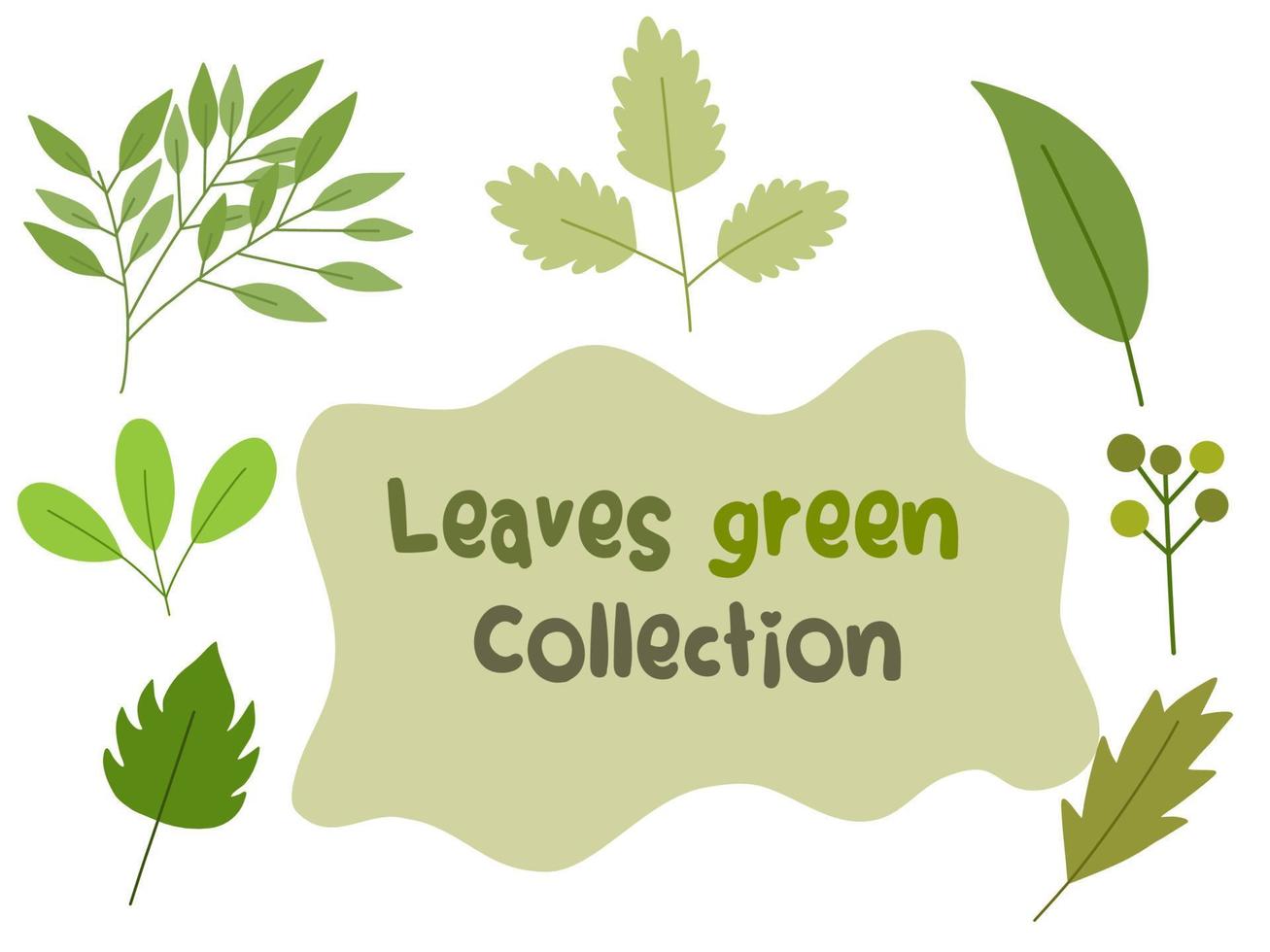 feuilles vertes collection vecteur