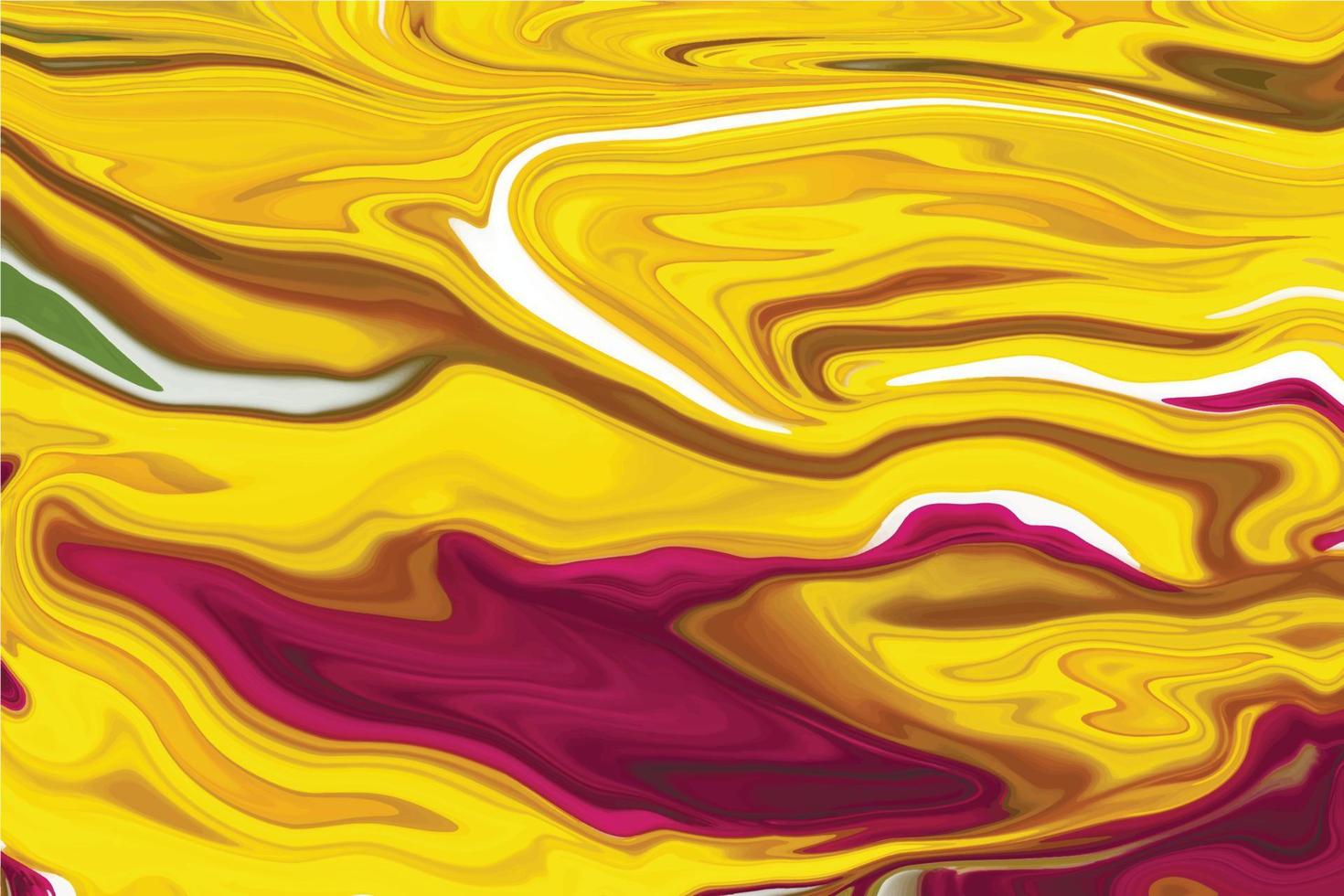 illustration vectorielle de motif de marbre liquide abstrait rose lilas jaune vecteur