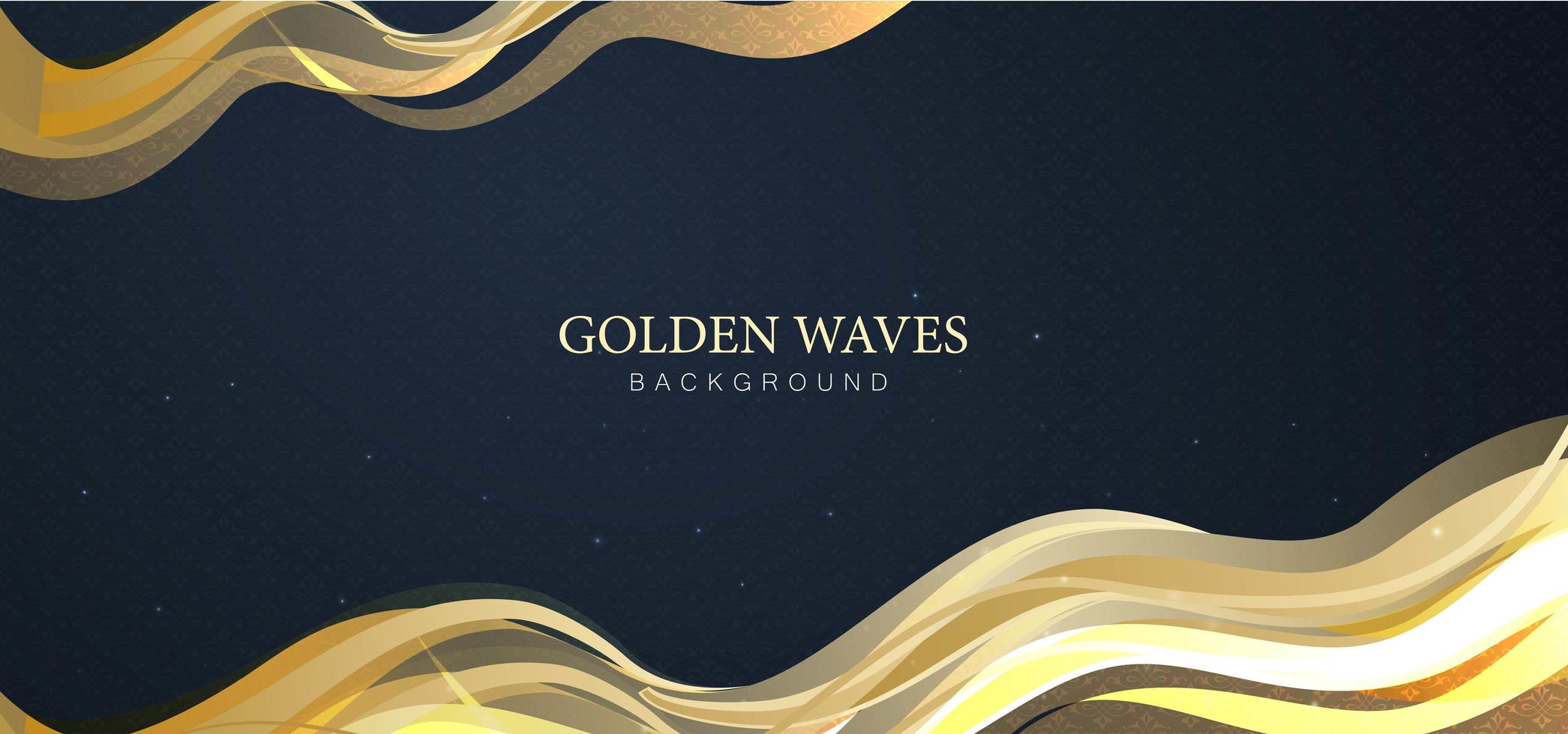 abstrait des vagues d'or vecteur