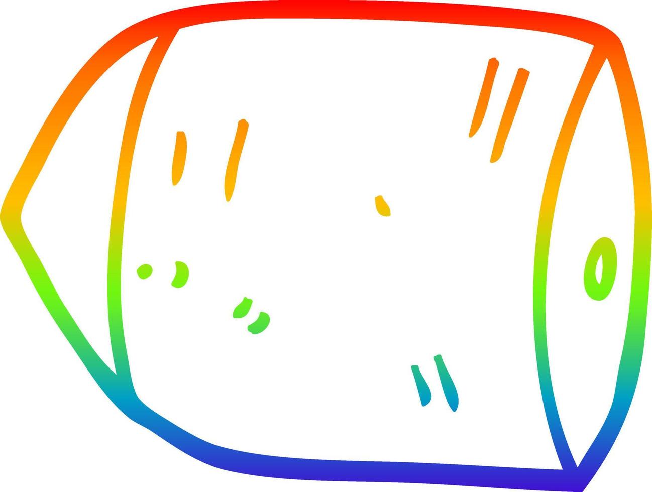 arc en ciel gradient ligne dessin dessin animé balle vecteur