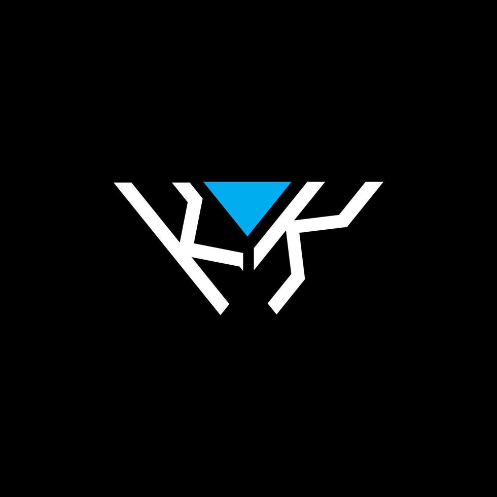 création de logo de lettre kk avec graphique vectoriel, création de logo abc simple et moderne. vecteur