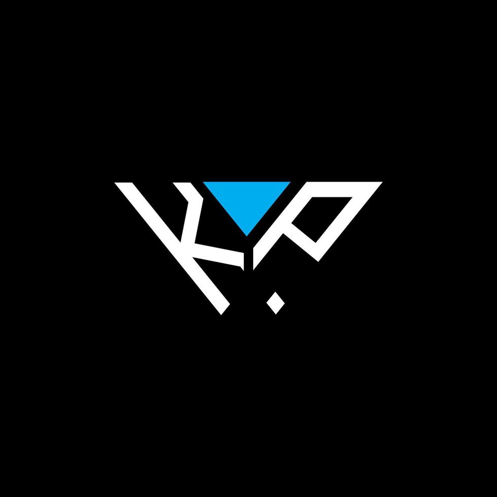 conception créative de logo de lettre kp avec graphique vectoriel, conception de logo simple et moderne abc. vecteur